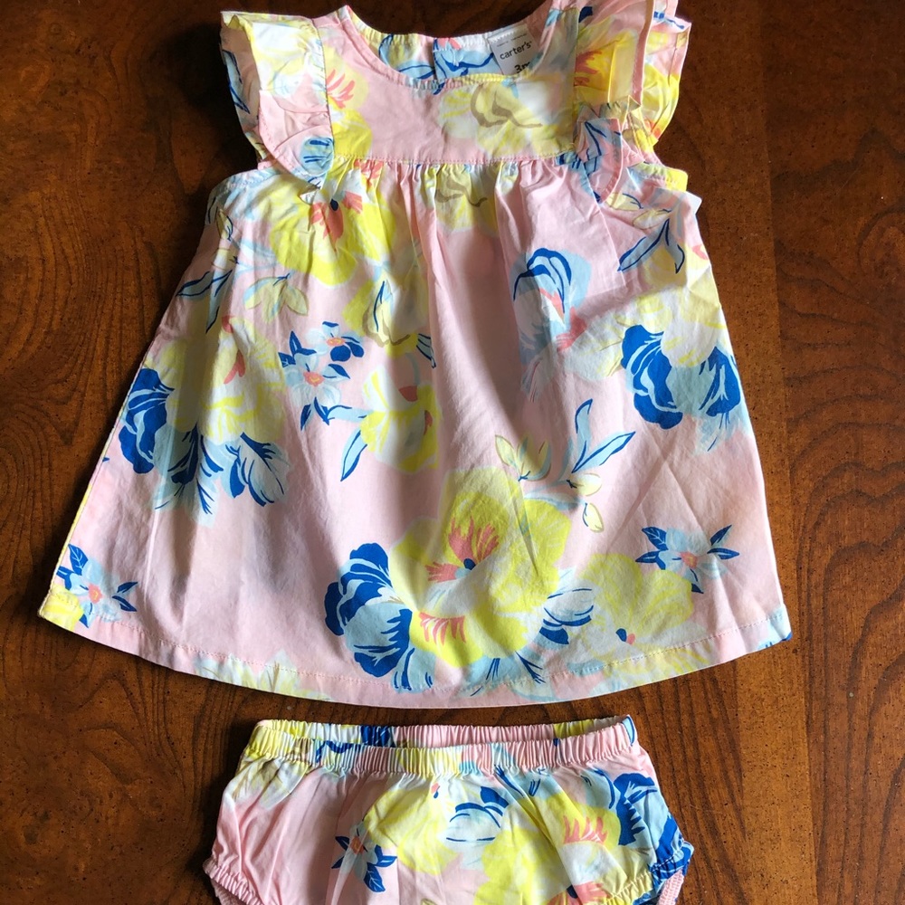 Girl’s yellow dress, size 3 months